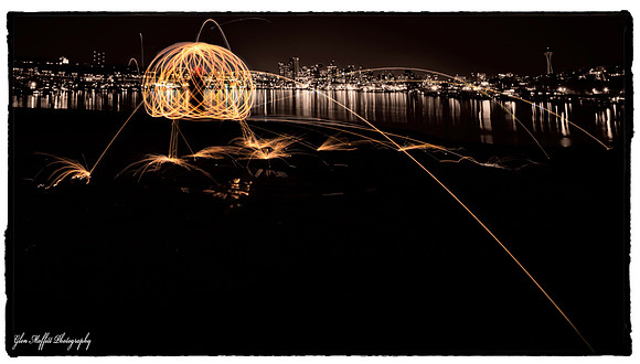 lightpainting at gasworks bandw2