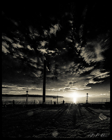 Sunset at Pike Place Market